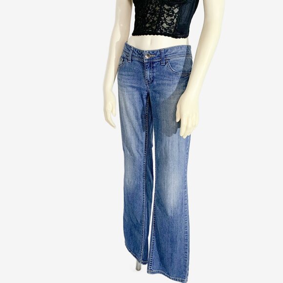 Vintage Y2K Low Rise Faded Medium Wash Jeans by Esprit / size Medium - Picture 9 of 9